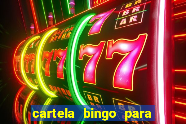 cartela bingo para cha de cozinha imprimir gratis